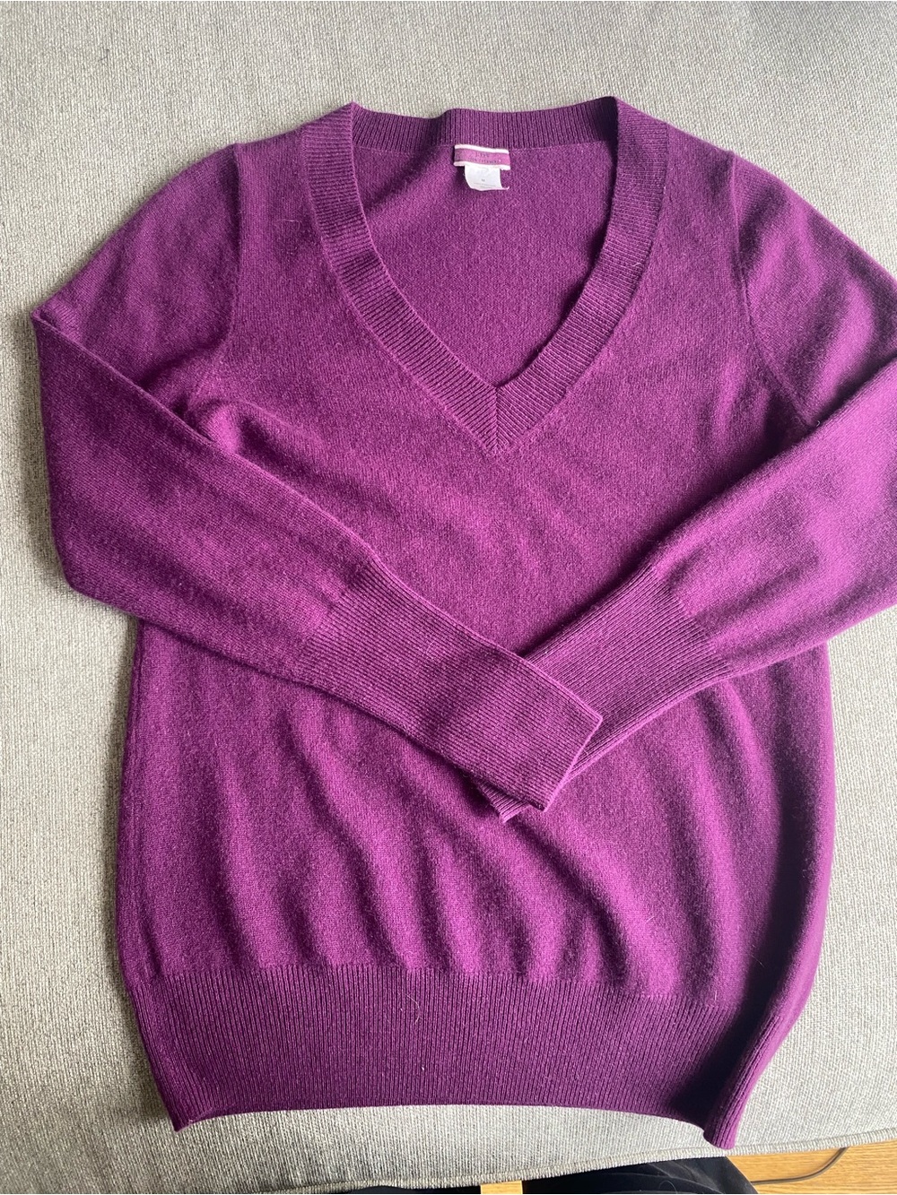 J. Crew Women's V-Neck Sweater in Deep Plum
